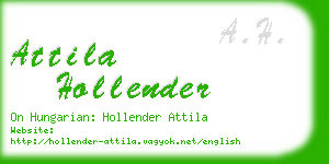 attila hollender business card